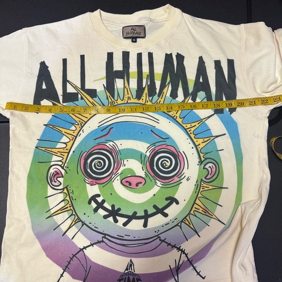 Cream Long Sleeve Sweater with Artistic Monster Designs - Picture 3 of 10